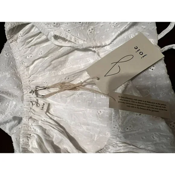 NWT Women's Joie White Eyelet Off Shoulder Top Size S - Picture 4 of 5